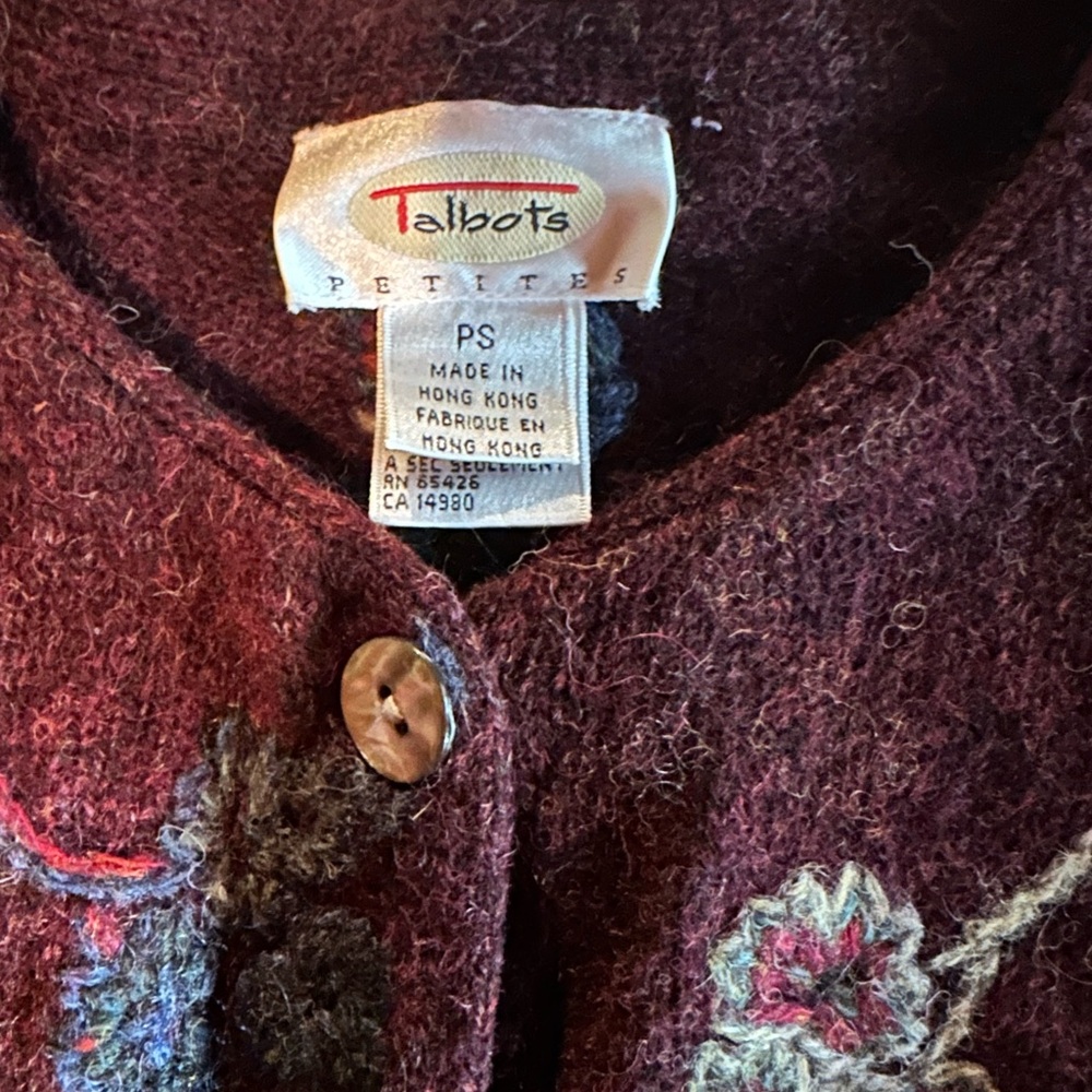 Talbots 100% wool sweater size petite small - Picture 4 of 5